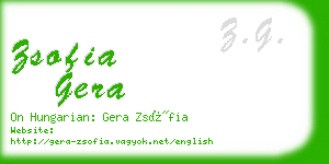 zsofia gera business card